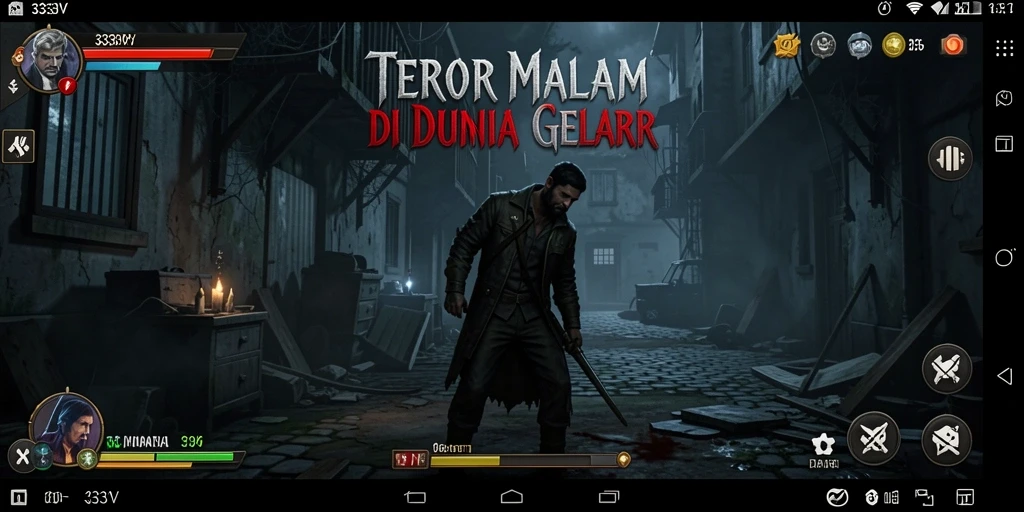 Gameplay 333V yang menegangkan dalam suasana gelap dan misterius.
