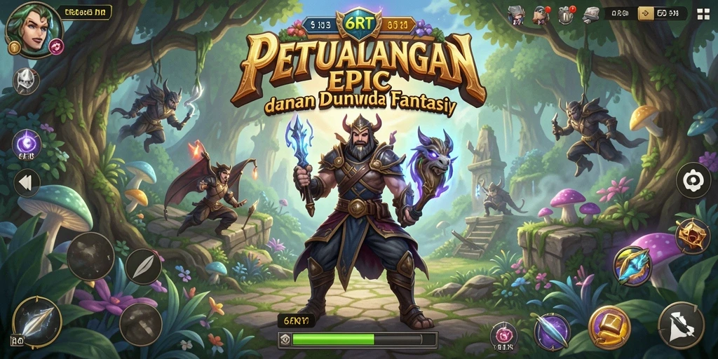 Tampilan gameplay <strong>6RT</strong> dengan karakter beraksi di dunia fantasi.