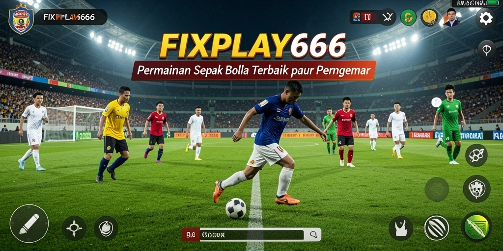 Tampilan gameplay menarik dari FIXPLAY666 yang menunjukkan aksi di lapangan sepak bola.