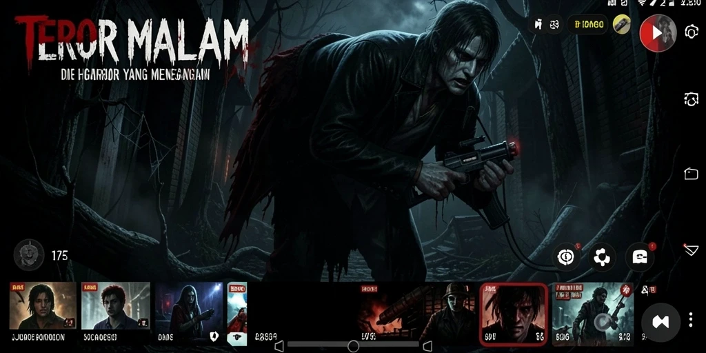 Tangkapan layar gameplay JUARAGO menampilkan suasana Horror yang menegangkan.