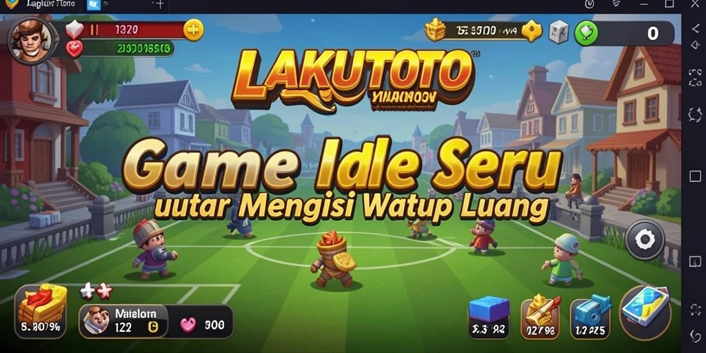Screenshot gameplay LAKUTOTO menampilkan karakter yang sedang mengumpulkan sumber daya.