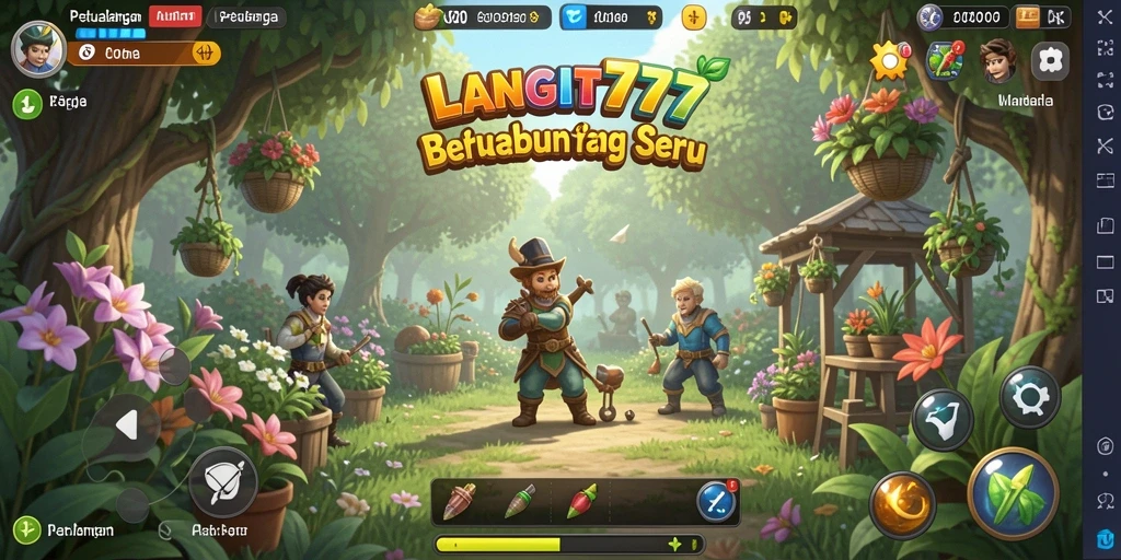 Tampilan gameplay seru di LANGIT777 dengan berkebun yang menyenangkan.
