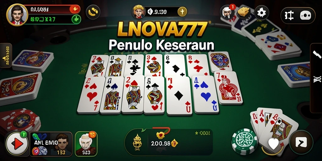 Tampilan gameplay seru LNOVA777 dalam permainan Domino.