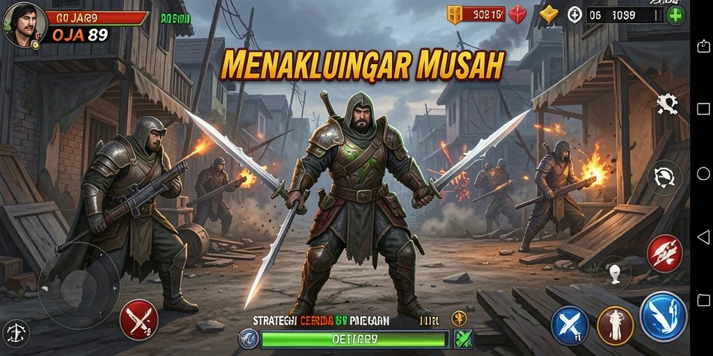 Gameplay OJA89 menampilkan momen strategis yang mendebarkan.