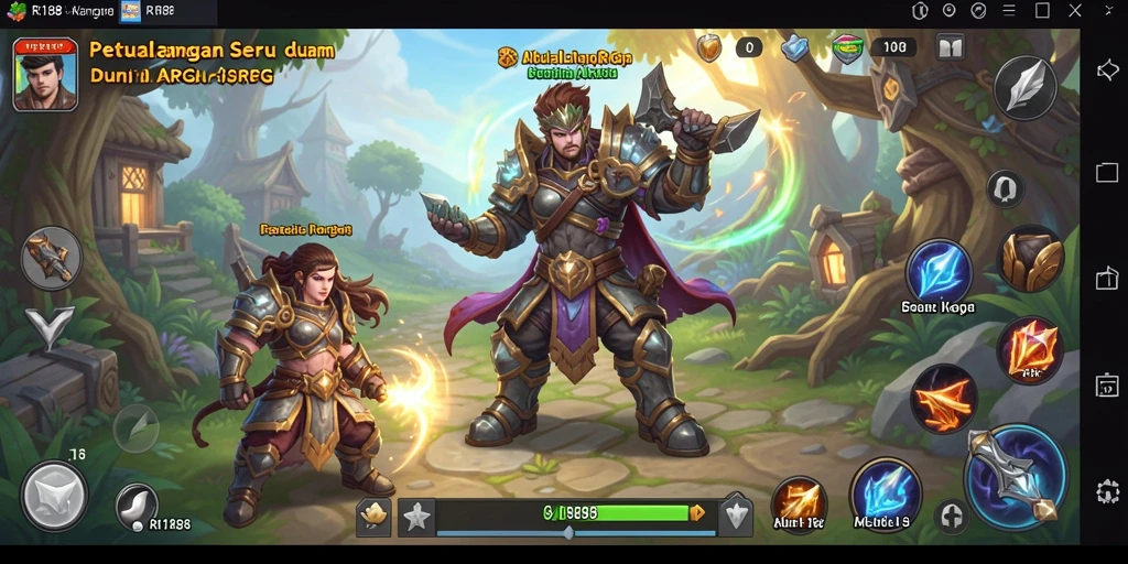 Gameplay seru dan menarik dalam RI188, dunia ARPG yang luas.
