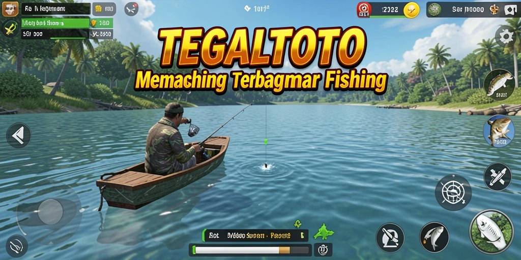 Screenshot gameplay TEGALTOTO menampilkan aksi memancing yang mendebarkan.