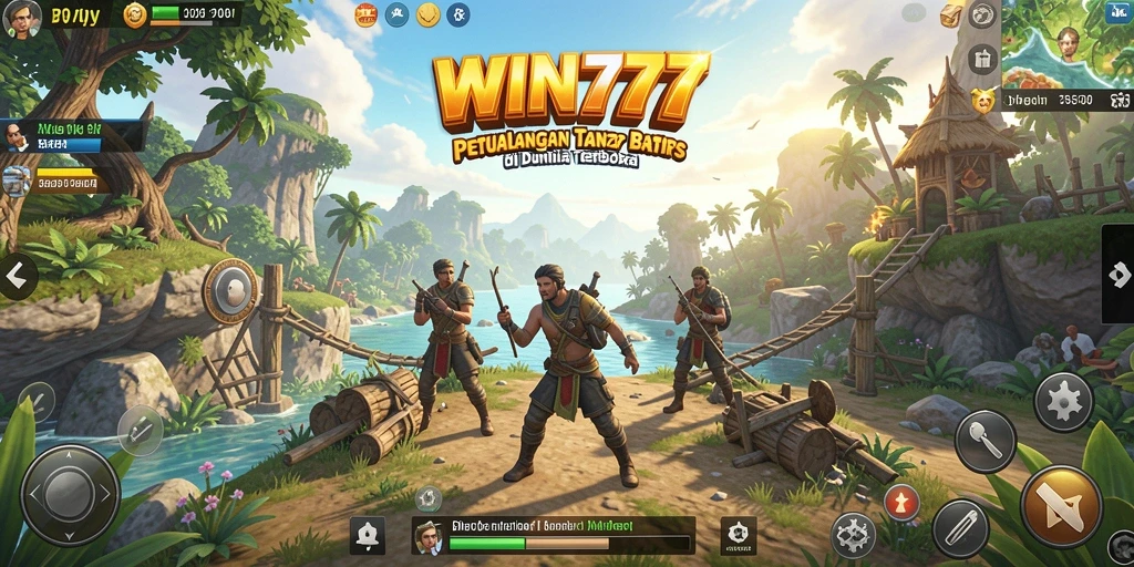 Screenshot gameplay WIN777 menampilkan eksplorasi dunia terbuka yang menakjubkan.
